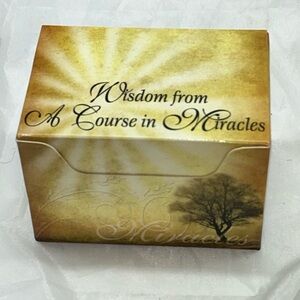 Wisdom from A Course in Miracles Decorative Quotation Cards Box - Gold Tones